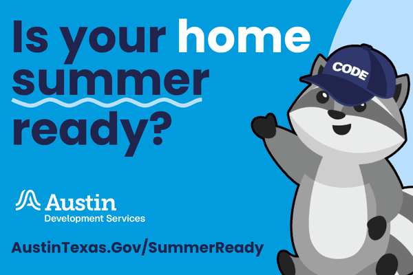 Display ad for Austin Development Services; is your home summer ready?